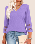 Sienna | V-Neck Lace Sleeve Top