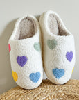 Colourful Heart Cosy Slippers