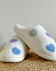 Colourful Heart Cosy Slippers