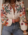 Casual Long-Sleeve Floral Shirt