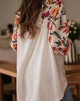 Casual Long-Sleeve Floral Shirt