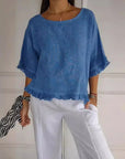 Claire Round-Neck Blouse