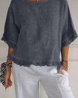 Claire Round-Neck Blouse