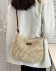 Straw shoulder bag