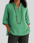 Comfortable V-Neck Blouse
