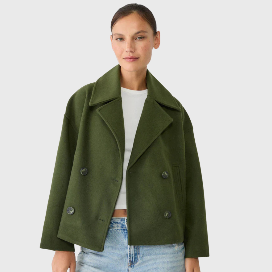 Chic Double-Breasted Cropped Jacket
