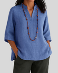 Comfortable V-Neck Blouse