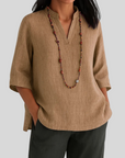 Comfortable V-Neck Blouse