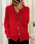 Adele | Elegant Heart Button Cardigan