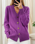 Adele | Elegant Heart Button Cardigan