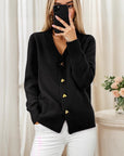 Adele | Elegant Heart Button Cardigan