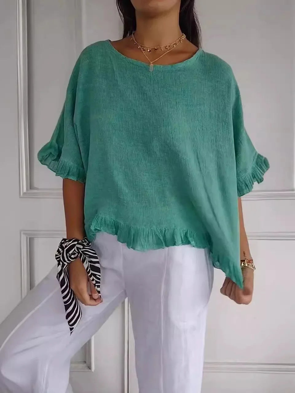 Claire Round-Neck Blouse