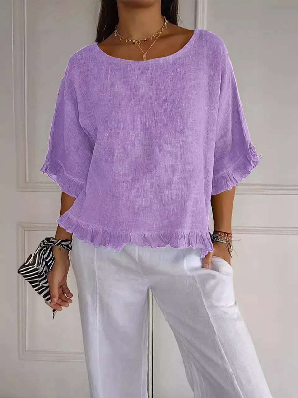 Claire Round-Neck Blouse
