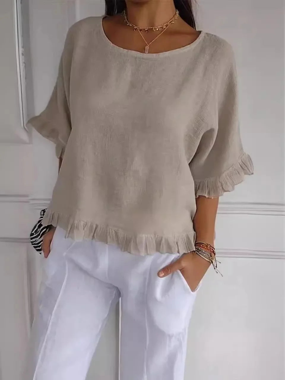 Claire Round-Neck Blouse