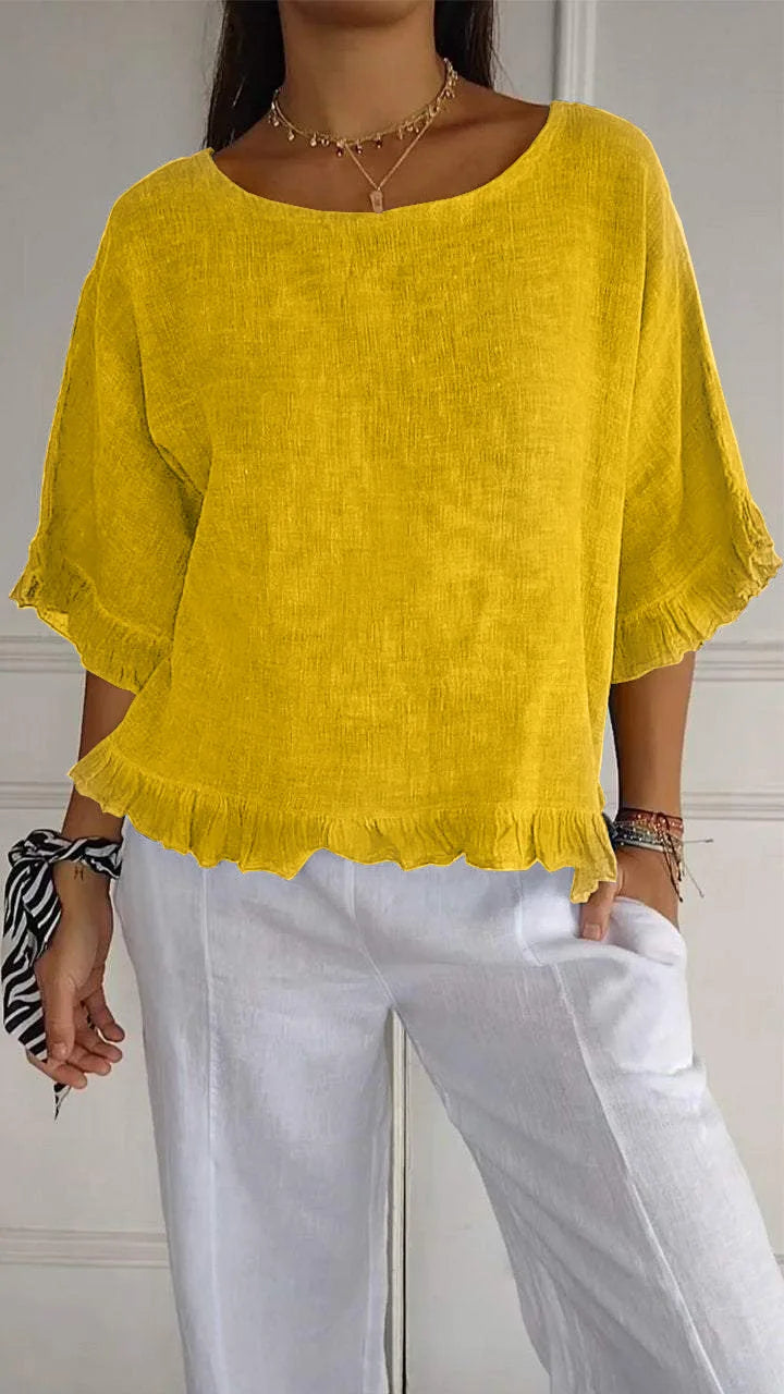 Claire Round-Neck Blouse