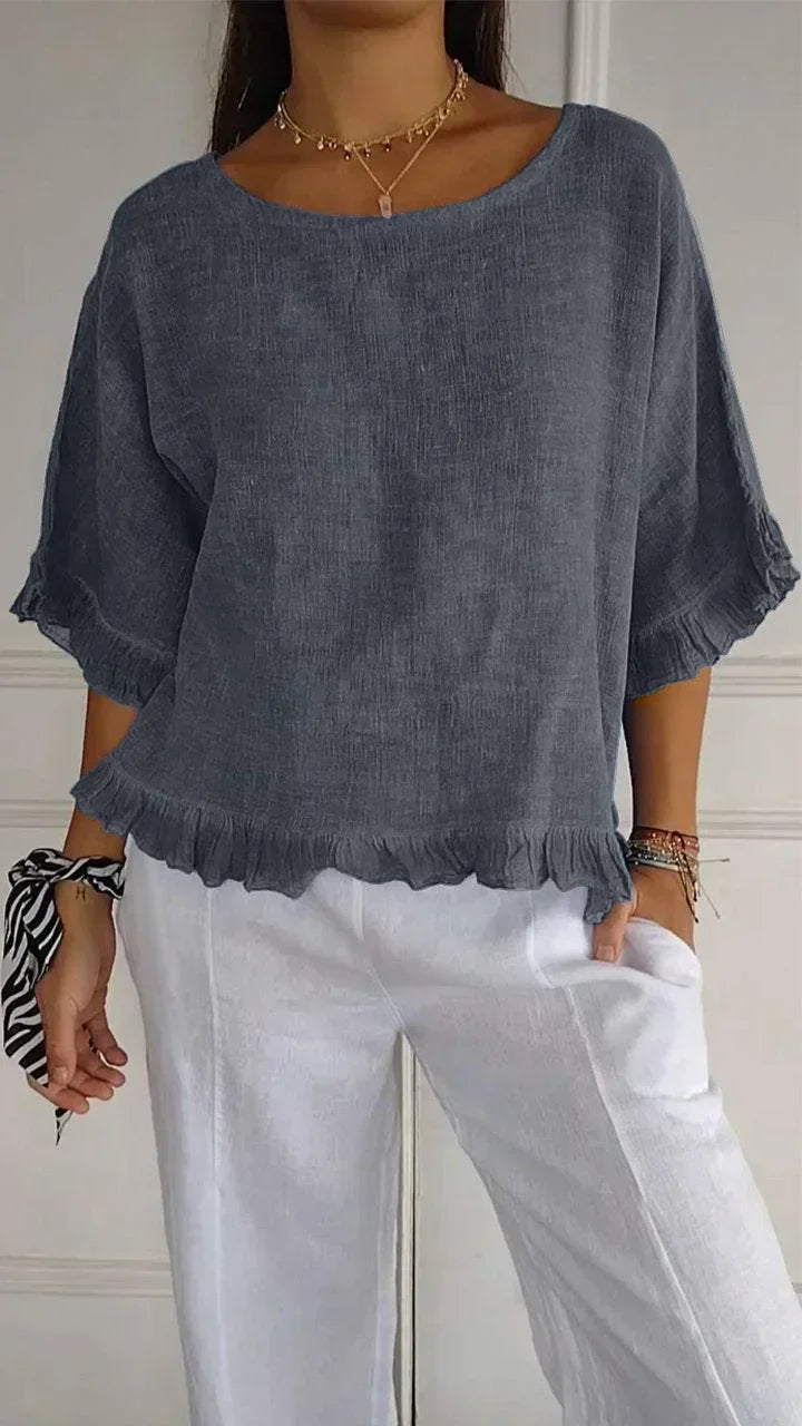 Claire Round-Neck Blouse