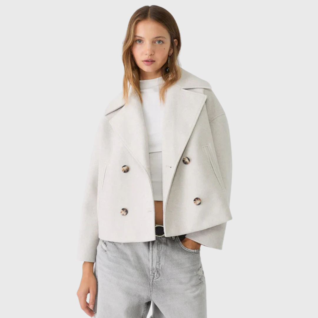 Chic Double-Breasted Cropped Jacket